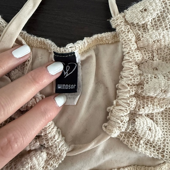 Windsor Cream Crochet Top - Picture 2 of 3